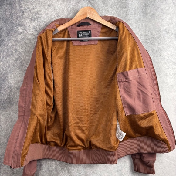 Carhartt Women's Bomber Jacket Relaxed Fit Rugged Flex in Soft Brown Size Medium - Picture 4 of 11